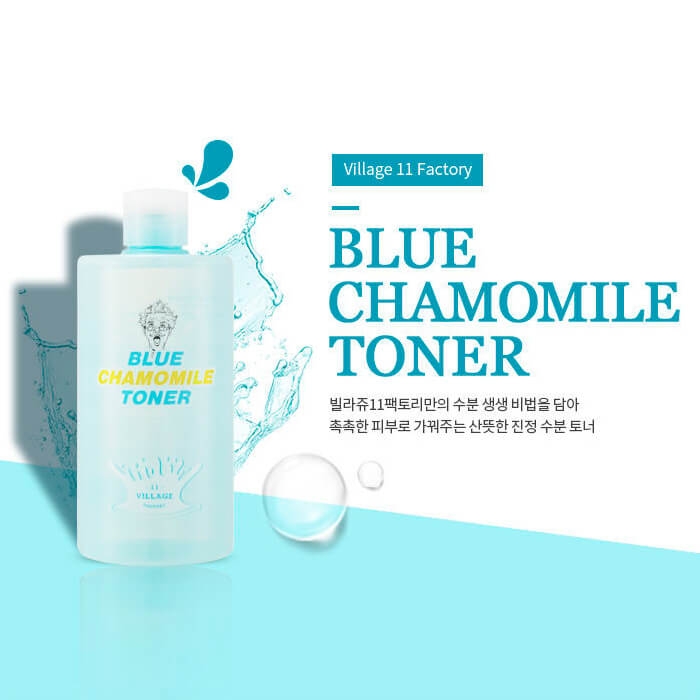 Успокаивающий тонер с экстрактом голубой ромашки VILLAGE 11 FACTORY Blue Chamomile Toner