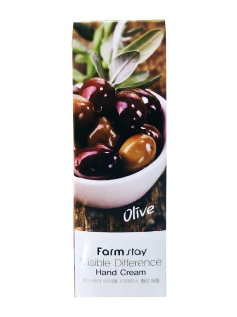 Питательный крем для рук с экстрактом оливы FarmStay Visible Difference Hand Cream Olive