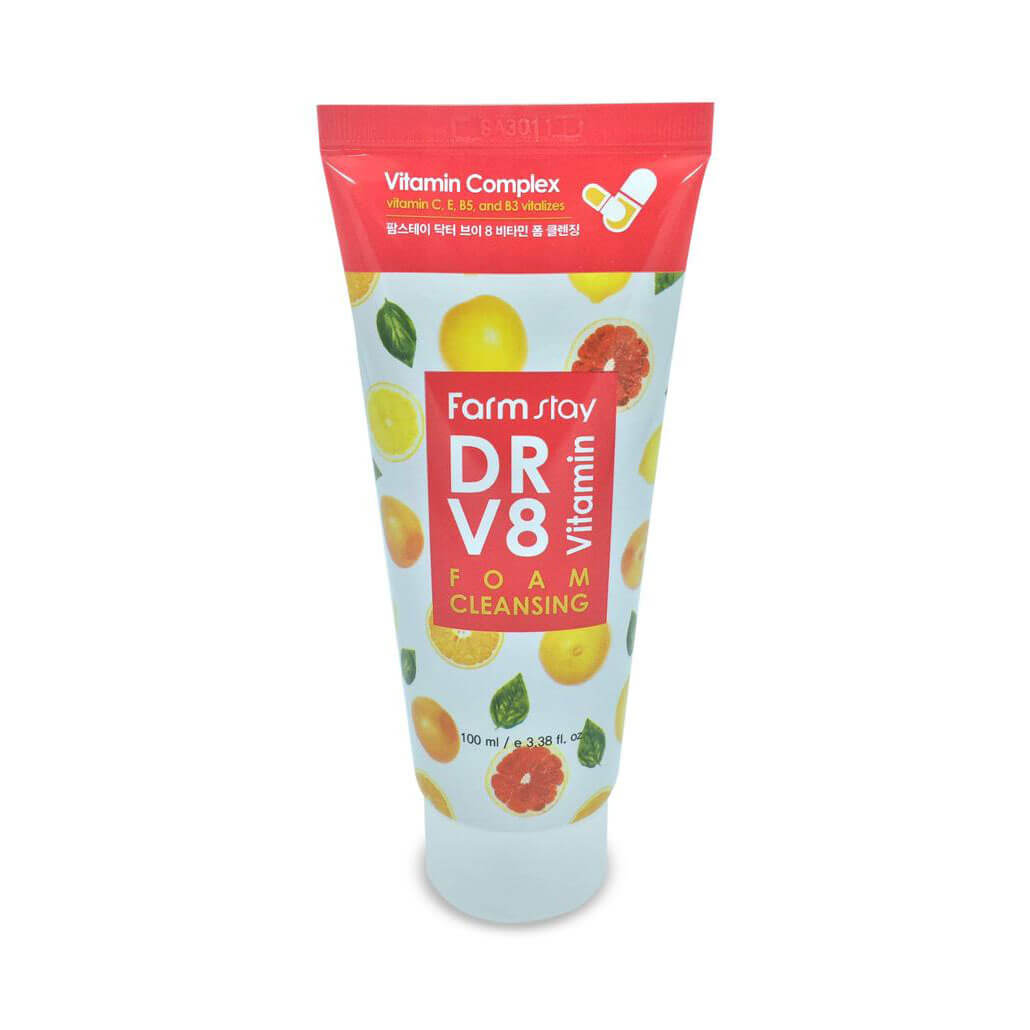 Пенка для умывания с витаминным комплексом FarmStay DR-V8 Vitamin Foam Cleansing