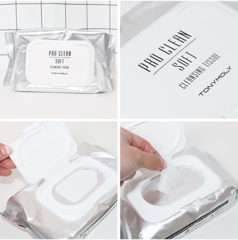 Очищающие салфетки для снятия макияжа TONYMOLY PRO CLEAN SOFT Cleansing Tissue