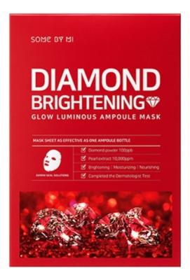 Ампульная тканевая маска для лица с алмазной пудрой SOME BY MI DIAMOND BRIGHTENING GLOW LUMINOUS AMPOULE MASK