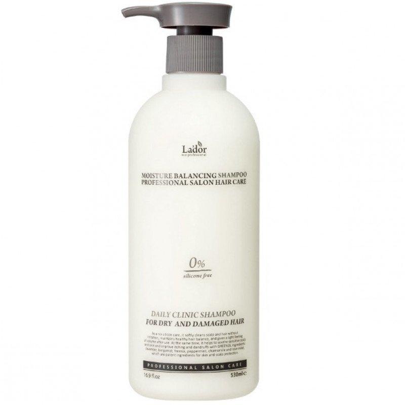 Увлажняющий бессиликоновый шампунь La'dor Moisture Balancing Shampoo 530мл