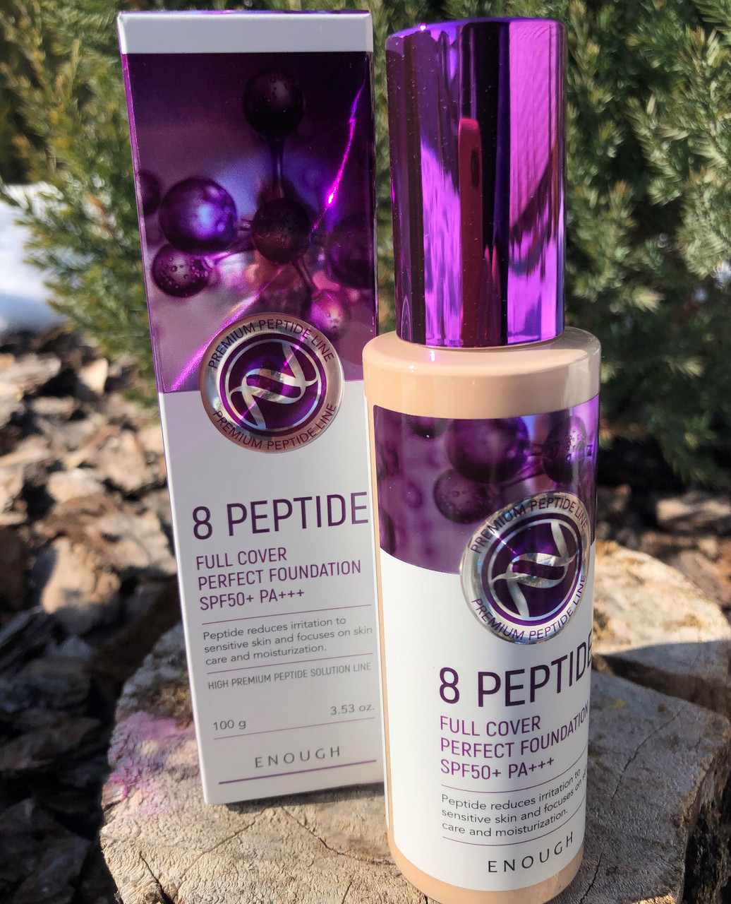 Тональный крем с пептидами ENOUGH 8 Peptide Full Cover Perfect Foundation SPF50+ PA+++ #13