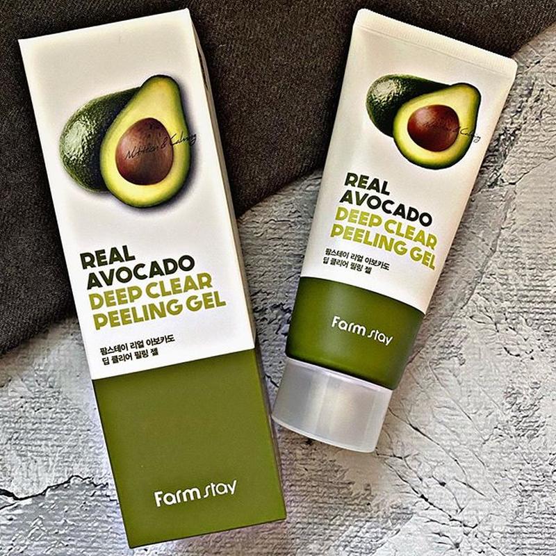 Отшелушивающий гель с экстрактом авокадо FarmStay Real Avocado Deep Clear Peeling Gel