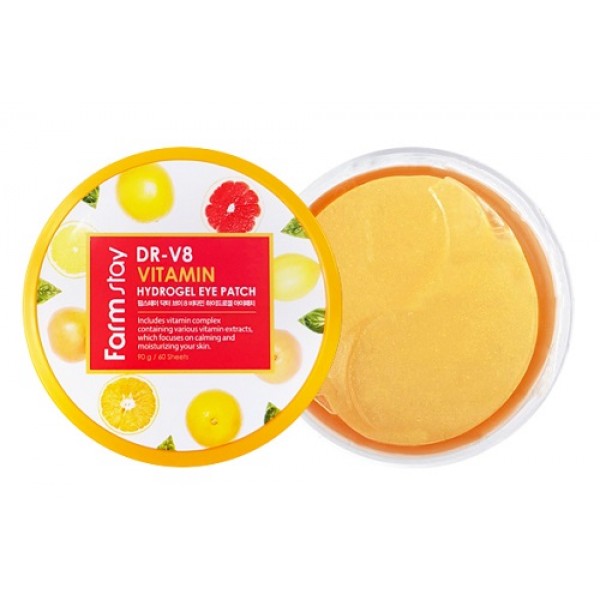 Гидрогелевые патчи с витаминным комплексом FarmStay DR-V8 Vitamin Hydrogel Eye Patch