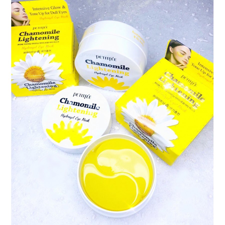 Патчи для глаз с экстрактом ромашки Petitfee Chamomile Lightening Hydrogel Eye Mask