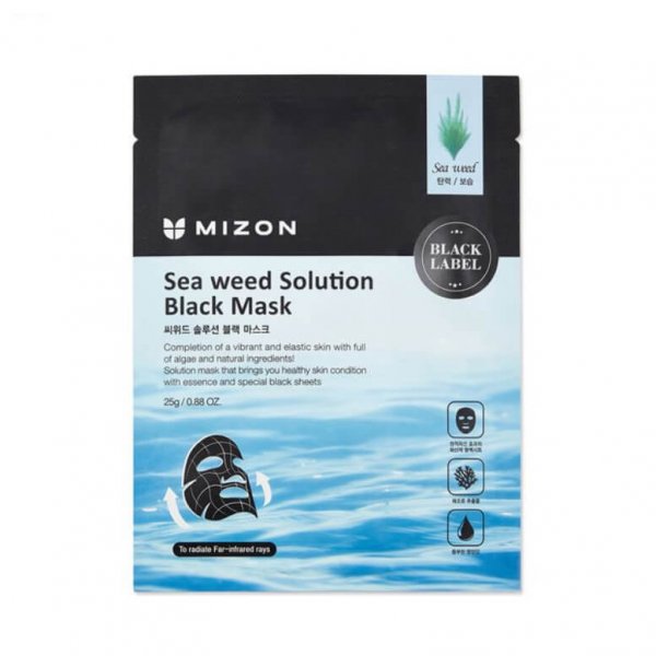 Маска для лица с морскими водорослями MIZON Sea Weed Solution Black Mask