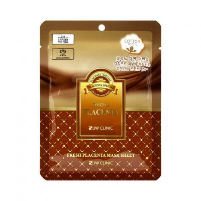 Тканевая маска для лица с экстрактом плаценты  3W CLINIC Fresh Placenta Mask Sheet
