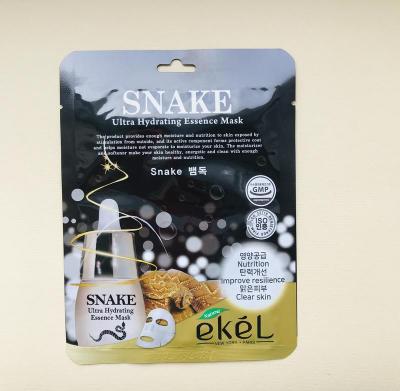 Тканевая маска для лица с пептидом змеиного яда EKEL Snake Ultra Hydrating Essence Mask