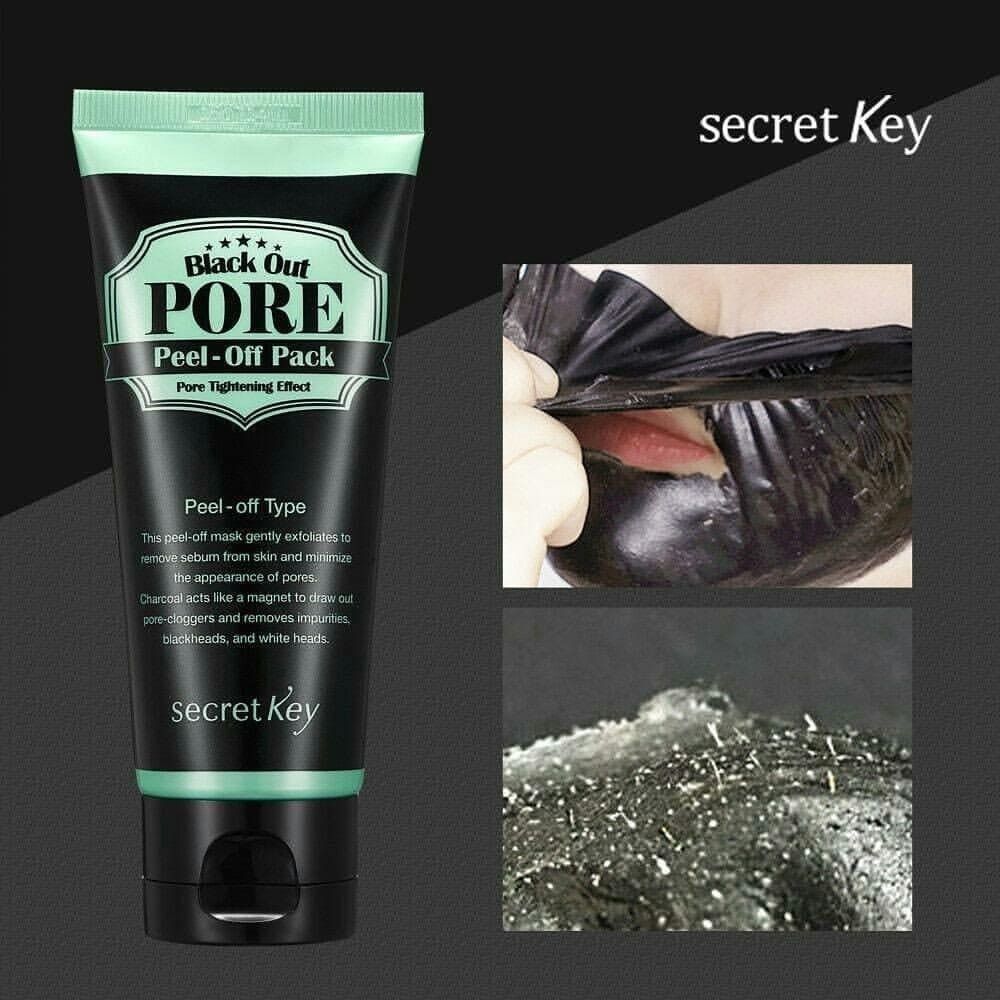 Маска-пленка для лица с древесным углем secret Key Black Out PORE Peel-Off Pack