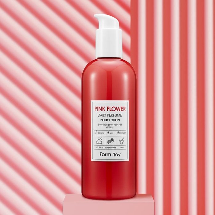 Парфюмированный лосьон для тела с экстрактом розовых  FarmStay Pink Flower Daily Perfume Body Lotion