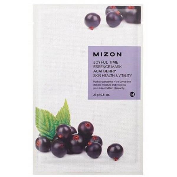 Тканевая маска для лица с экстрактом ягод асаи MIZON Joyful Time Essence Mask Acai Berry