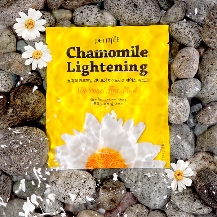 Гидрогелевая маска экстрактом ромашки Petitfee Chamomile Lightening Hydrogel Face Mask