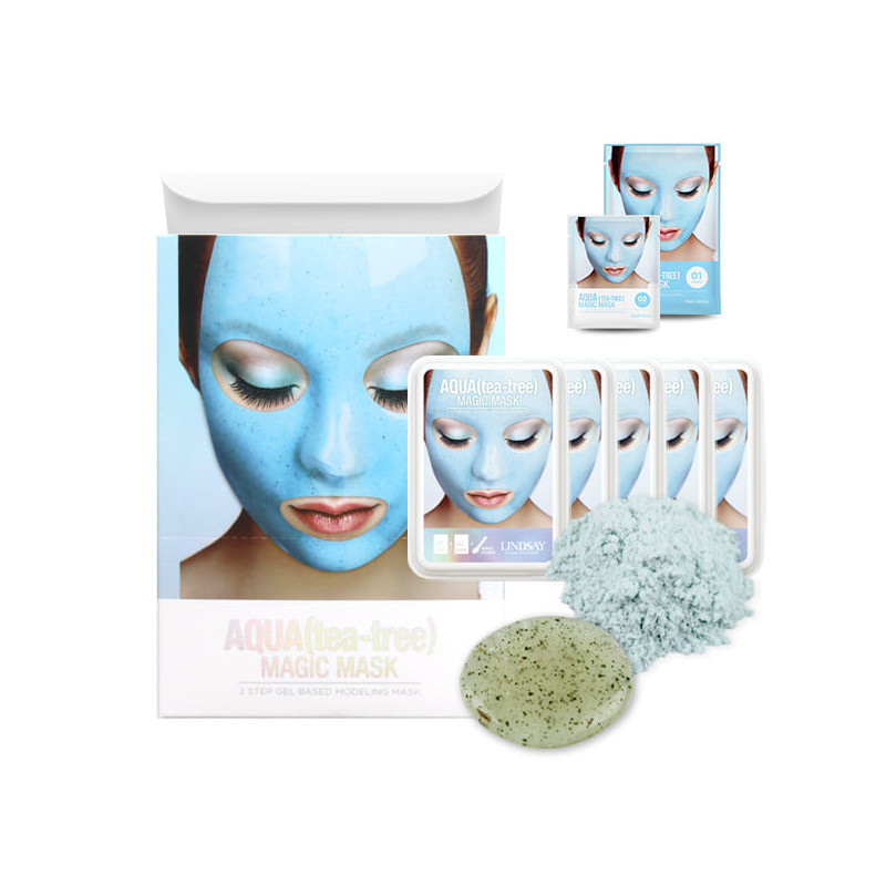 Альгинатная маска с маслом чайного дерева (пудра+активатор) Lindsay Aqua(tea-tree) Magic Mask