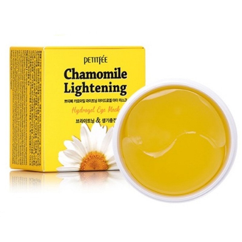 Патчи для глаз с экстрактом ромашки Petitfee Chamomile Lightening Hydrogel Eye Mask