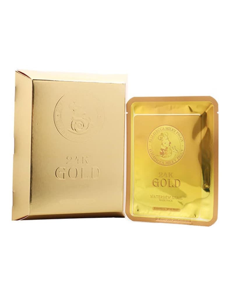Маска для лица тканевая Elizavecca 24k Gold Water Dew Snail Mask Pack