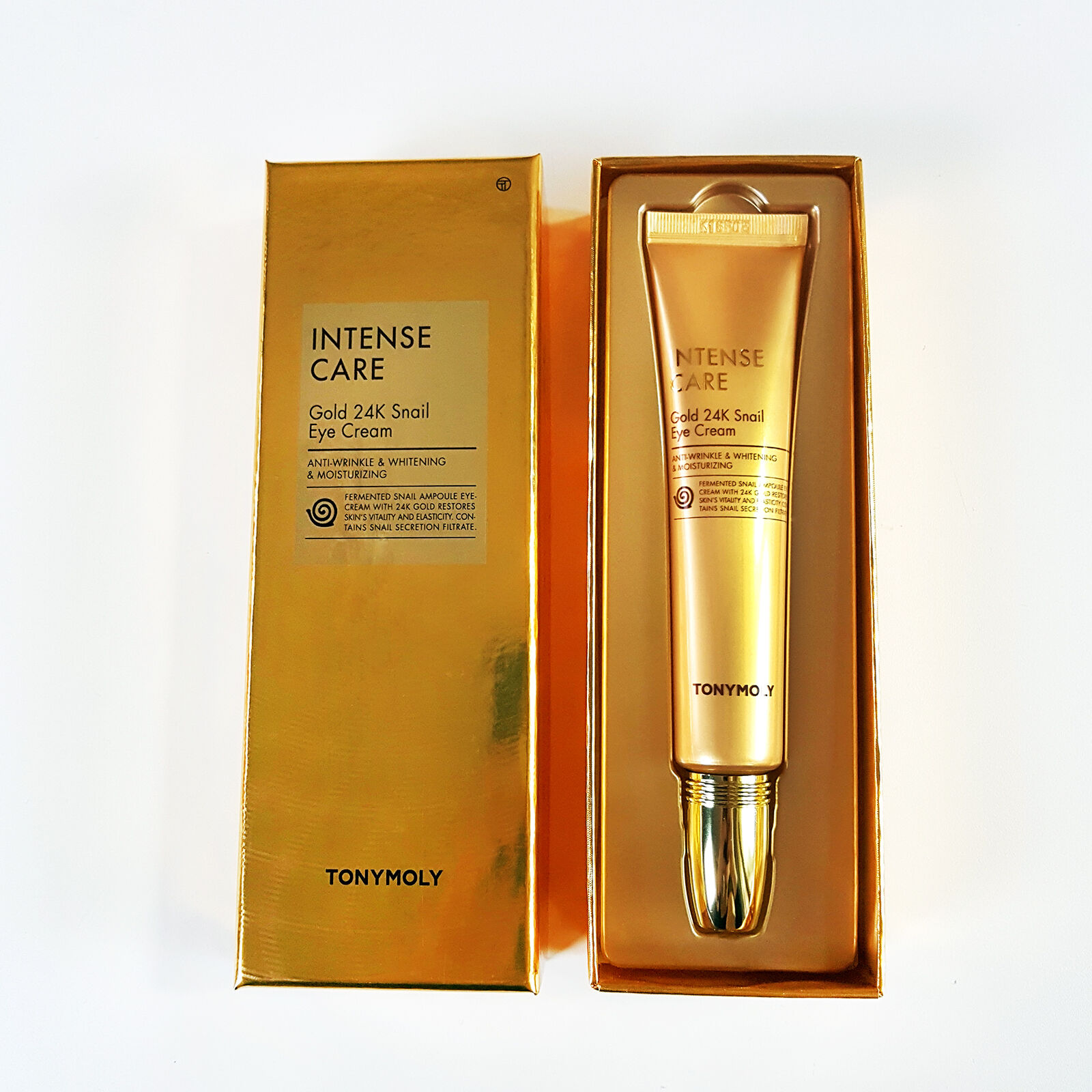 Крем для кожи вокруг глаз с муцином улитки и коллоидным золотом TONYMOLY INTENSE CARE Gold 24K Snail Eye Cream