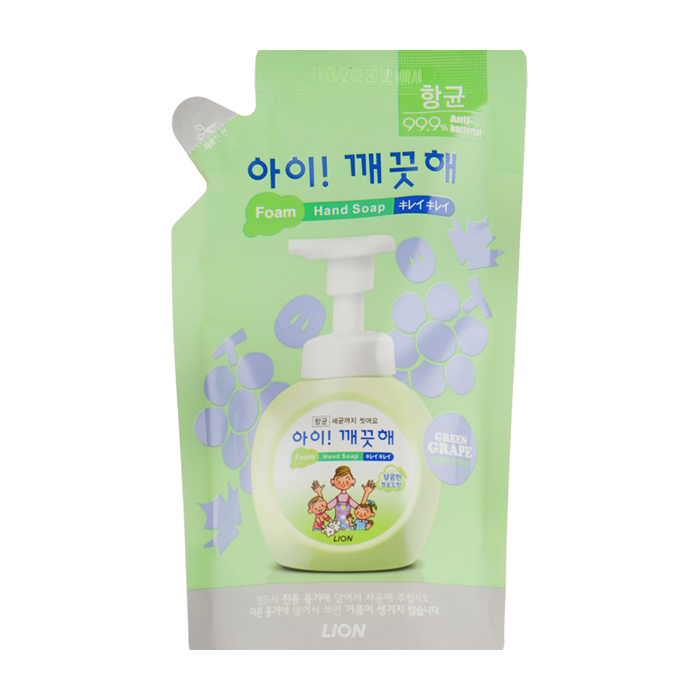 Жидкое пенное мыло для рук с экстрактом мускатно LION Ai kekute Foaming handsoap Muscat 200ml refill