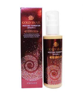 Тональный крем с улиточным муцином ENOUGH Gold Snail Moisture Foundation #Light Beige SPF30/PA++ #13