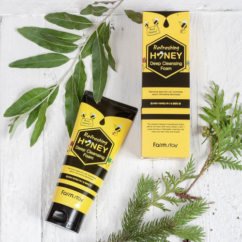 Пенка глубокого очищения с экстрактом меда FarmStay Refreshing Honey Deep Cleansing Foam