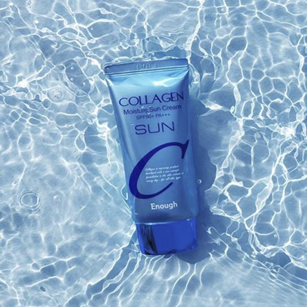 Солнцезащитный крем для лица с морским коллагеном ENOUGH Collagen 3in1 Whitening Moisture Sun Сream SPF50 PA+++