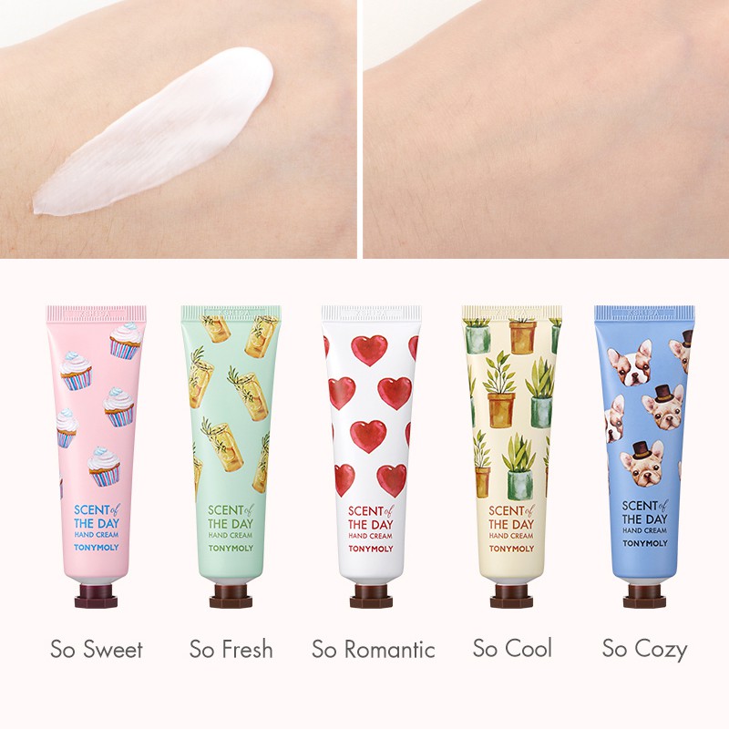 Крем для рук c экстрактом бергамота, розы, жасмина, ван TONYMOLY SCENT of THE DAY HAND CREAM SO COOL