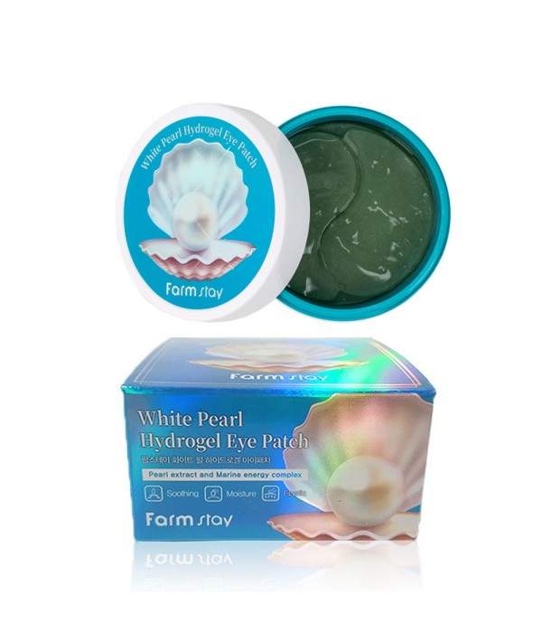 Гидрогелевые патчи для глаз с экстрактом жемчуга FarmStay White Pearl Hydrogel Eye Patch