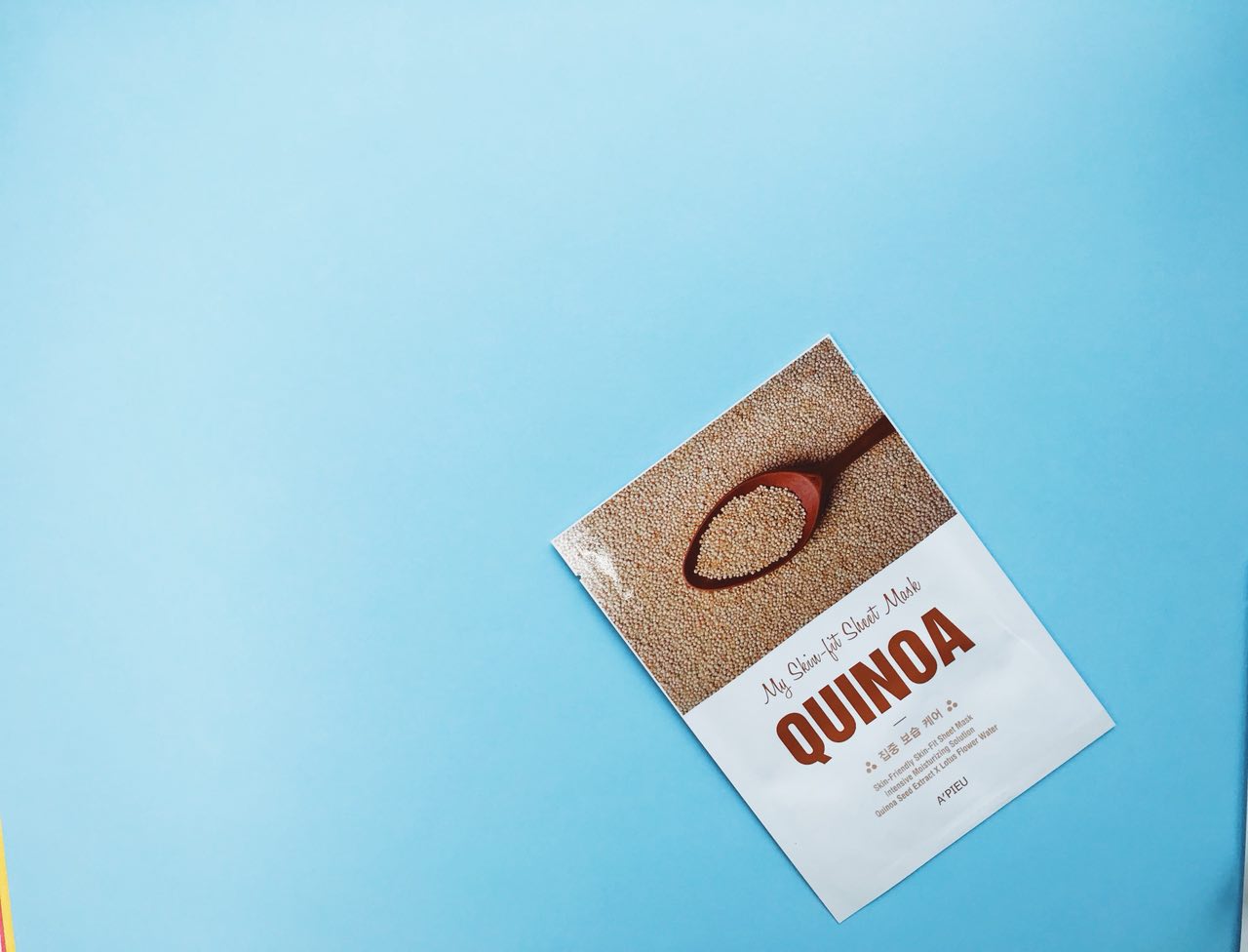 каневая маска для лица с экстрактом киноа A'PIEU My Skin-Fit Sheet Mask Quinoa T