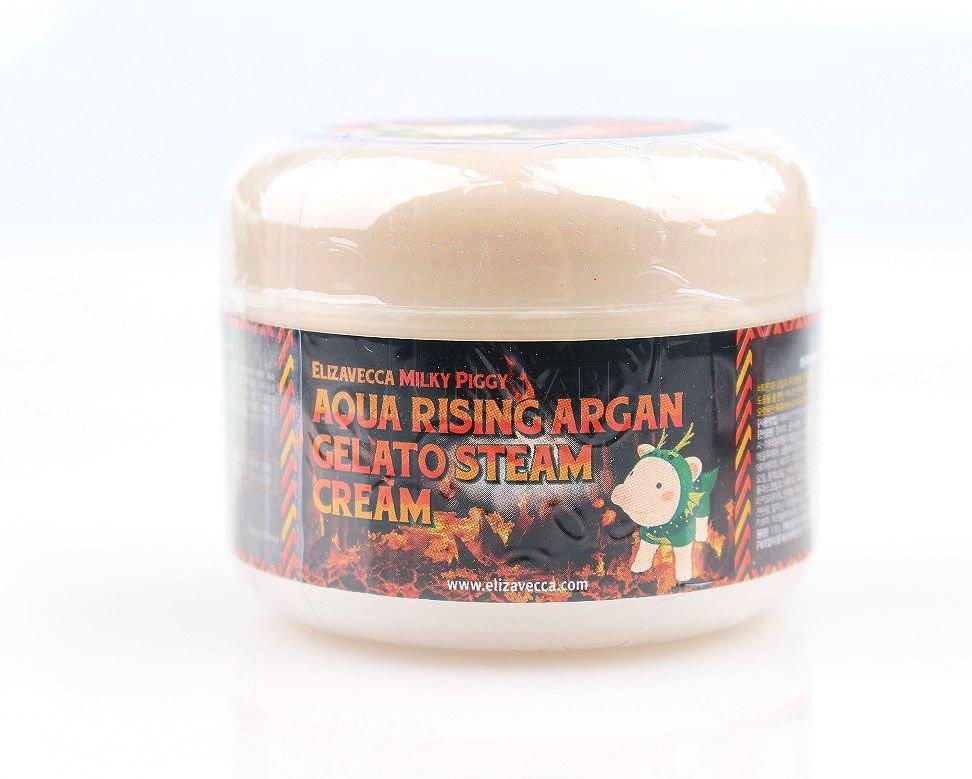 Паровой увлажняющий крем с маслом арганы Elizavecca Milky Piggy Aqua Rising Argan Gelato Steam Cream