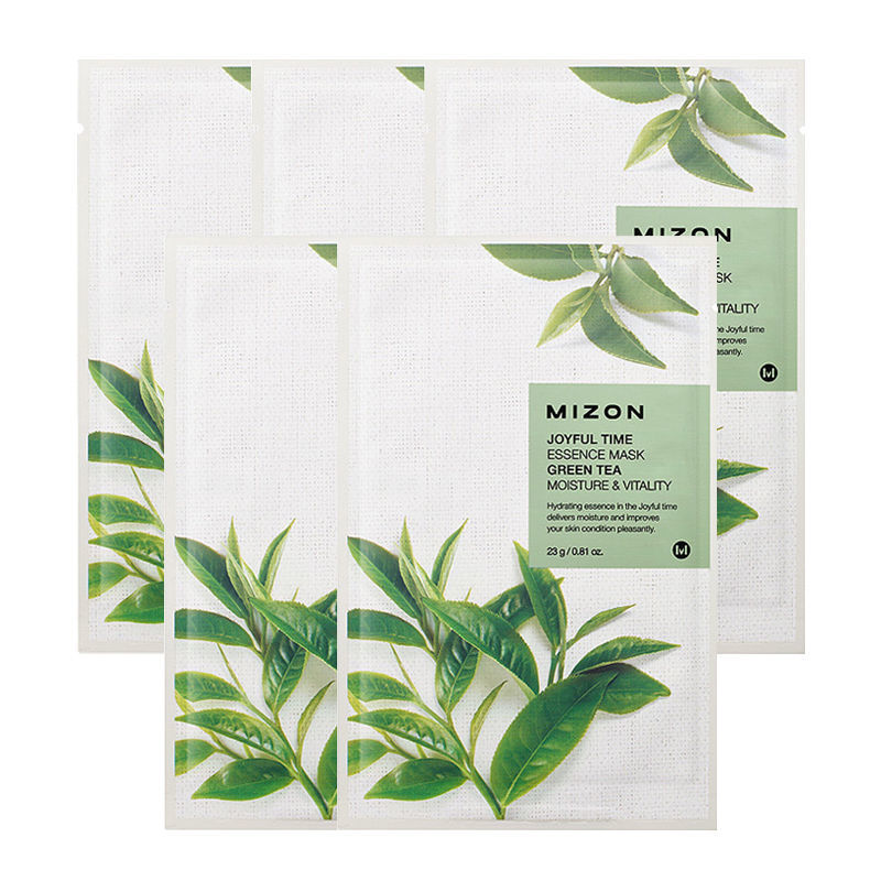 Тканевая маска для лица с экстрактом зелёного чая MIZON Joyful Time Essence Mask Green Tea