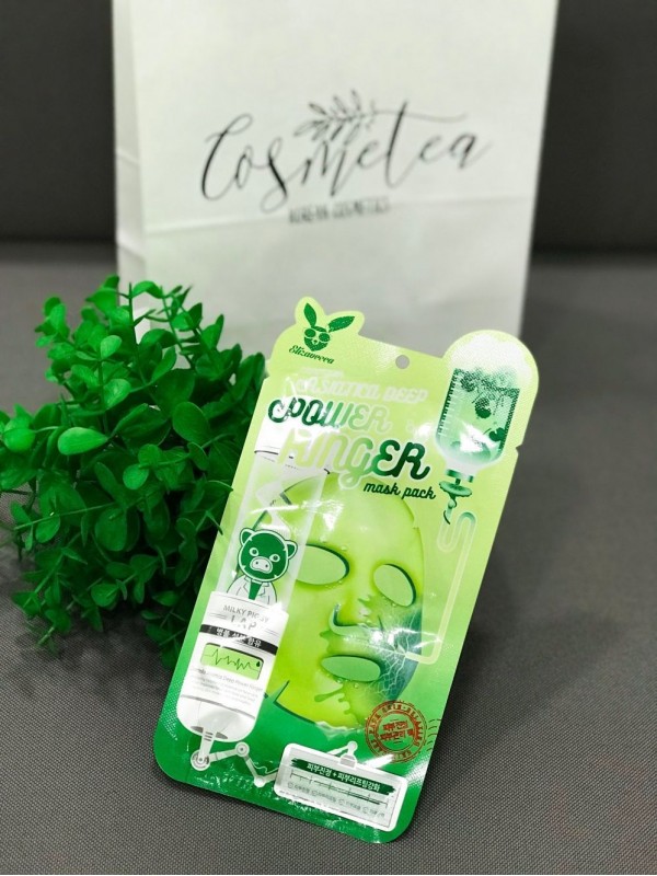 Тканевая маска с экстрактом центеллы азиатской Elizavecca Deep Power Ringer Mask Pack Asiatica