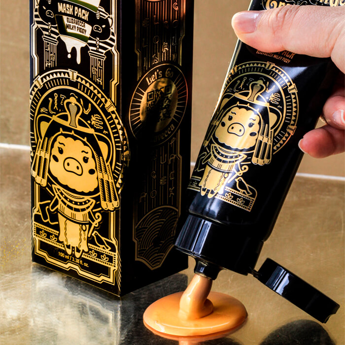 Золотая омолаживающая маска пленка Elizavecca Hell Pore Longolongo Gronique Gold Mask Pack