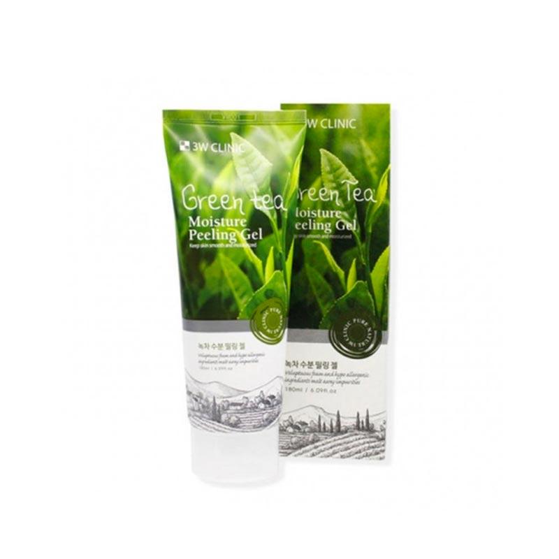 Увлажняющий гель с экстрактом зеленого чая 3W CLINIC Green tea Moisture Peeling Gel