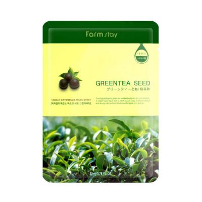 Тканевая маска для лица  FarmStay Visible Difference Mask Sheet Green Tea Seed