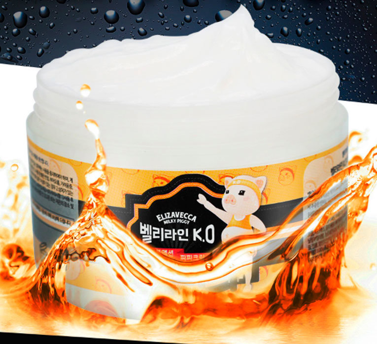 Подтягивающий детокс-крем для тела с ароматом ванильного мороженого Elizavecca Belly Line K.O Double Action P.P Cream