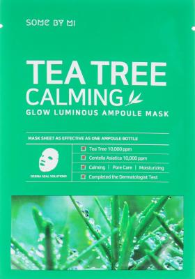 Ампульная тканевая маска для лица с экстрактом чайного дерева SOME BY MI TEA TREE CALMING GLOW LUMINOUS AMPOULE MASK