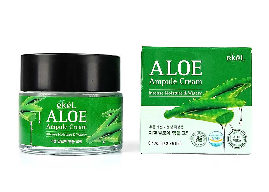 Ампульный крем для лица с экстрактом алоэ EKEL Aloe Ampule Cream