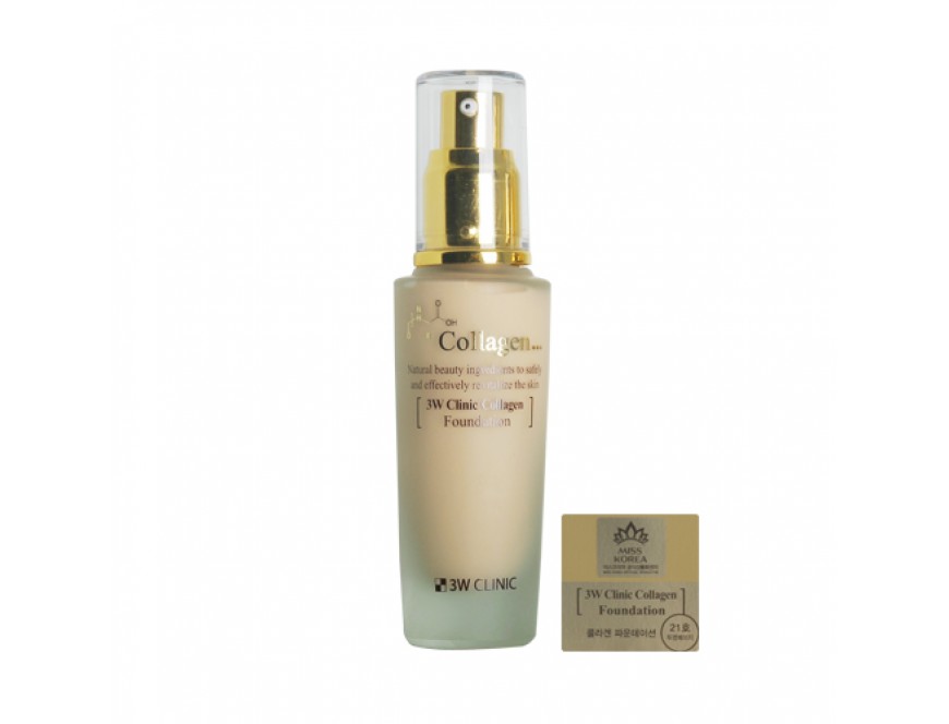 Тональная основа с коллагеном #21, 50 мл Ekel Collagen Foundation