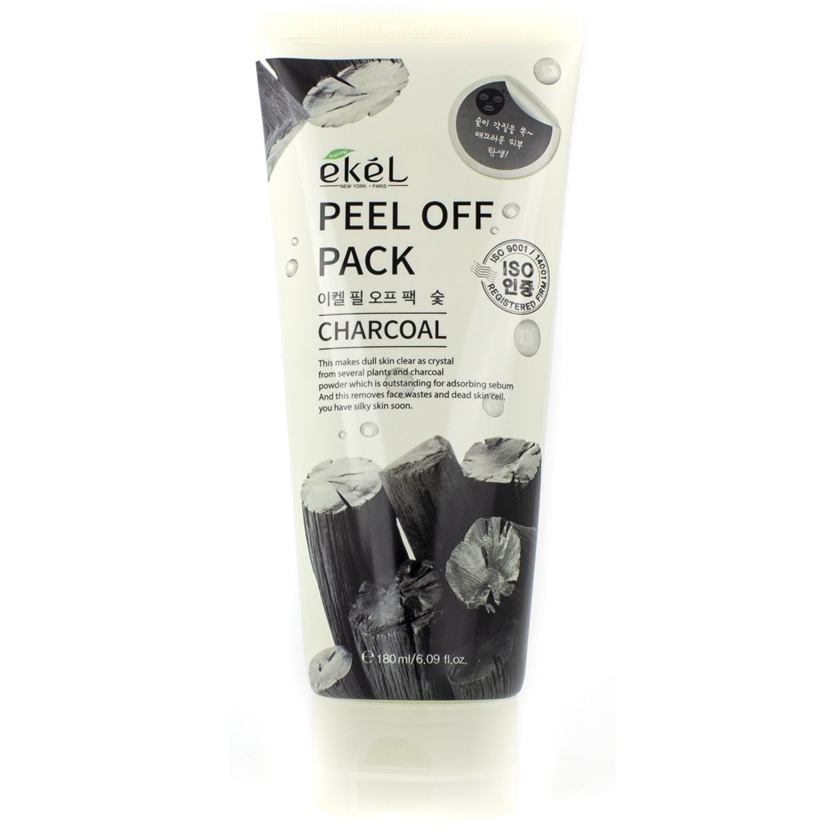 Маска-пленка с экстрактом древесного угля 180 мл Ekel Peel Off Pack  Charcoal купить в Москве - интернет-магазин Koresmetica.ru