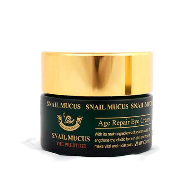 Омолаживающий крем для век с улиточным муцином 3W CLINIC Snail Mucus Anti-Wrinkle Eye Cream