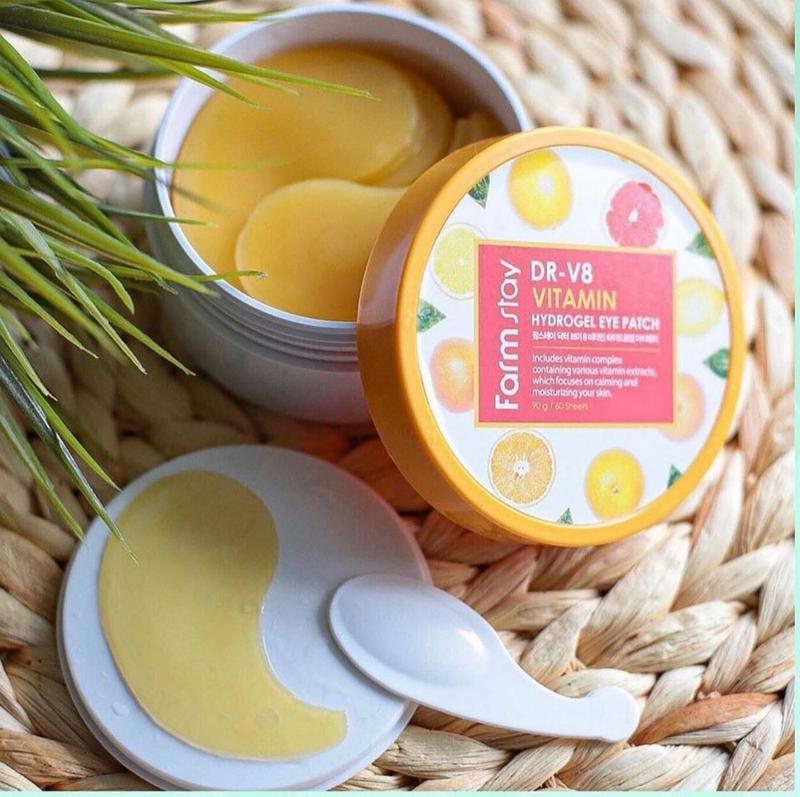 Гидрогелевые патчи с витаминным комплексом FarmStay DR-V8 Vitamin Hydrogel Eye Patch