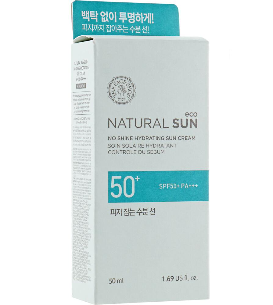 Увлажняющий солнцезащитный крем THE FACE SHOP Natural Sun Eco No Shine Hydrating Sun Cream SPF50+ PA +++