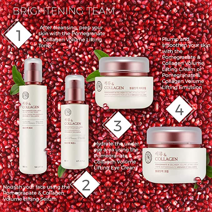 Лифтинг-тонер с экстрактом граната и коллагеном THE FACE SHOP Pomegranate & Collagen Volume Lifting Toner