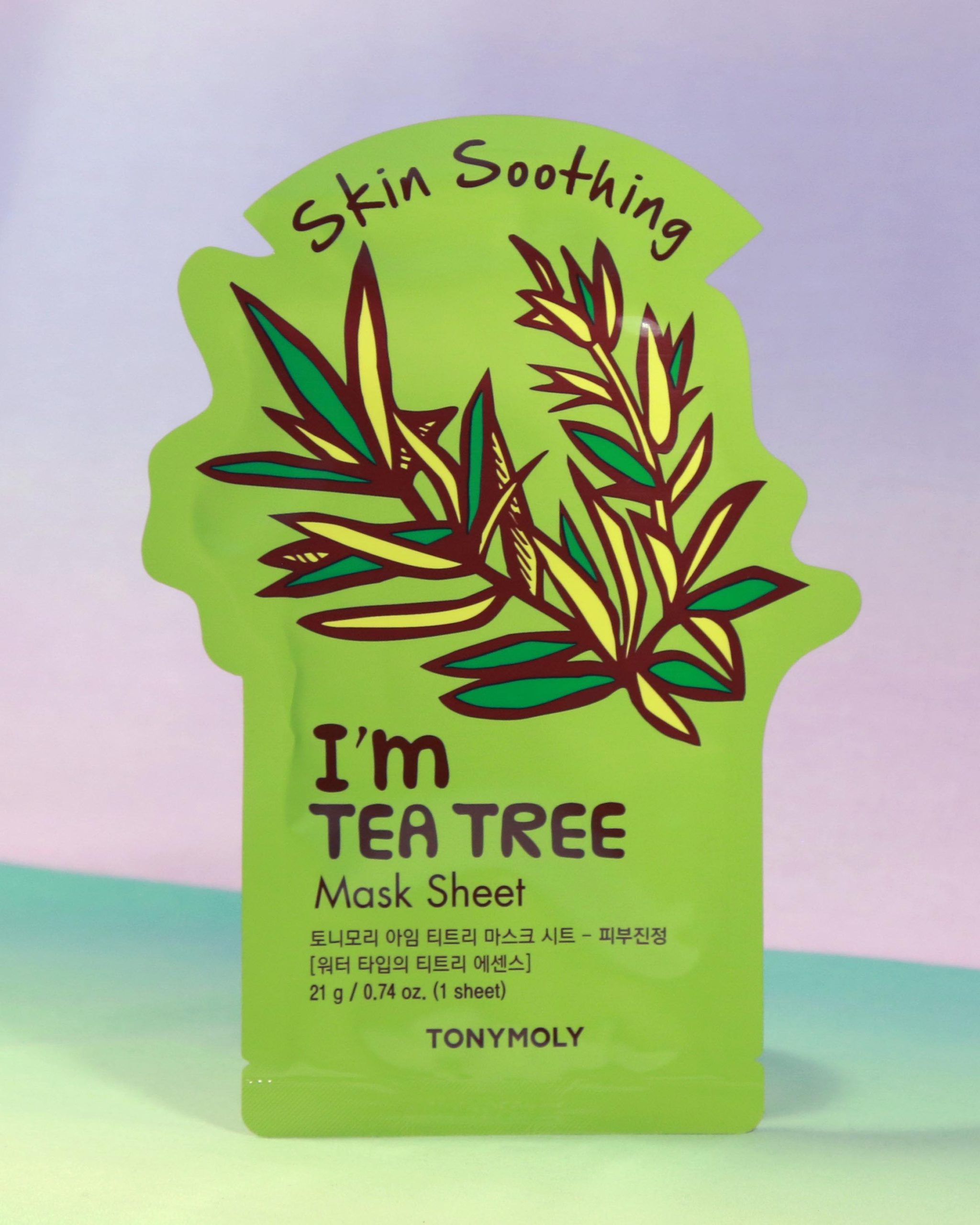 Тканевая маска для лица с экстрактом чайного дерева успокаивающая TONYMOLY I'm TEA TREE Mask Sheet Skin Soothing