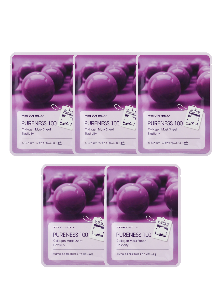 Очищающая тканевая маска для лица с коллагеном TONYMOLY PURENESS 100 Collagen Mask Sheet