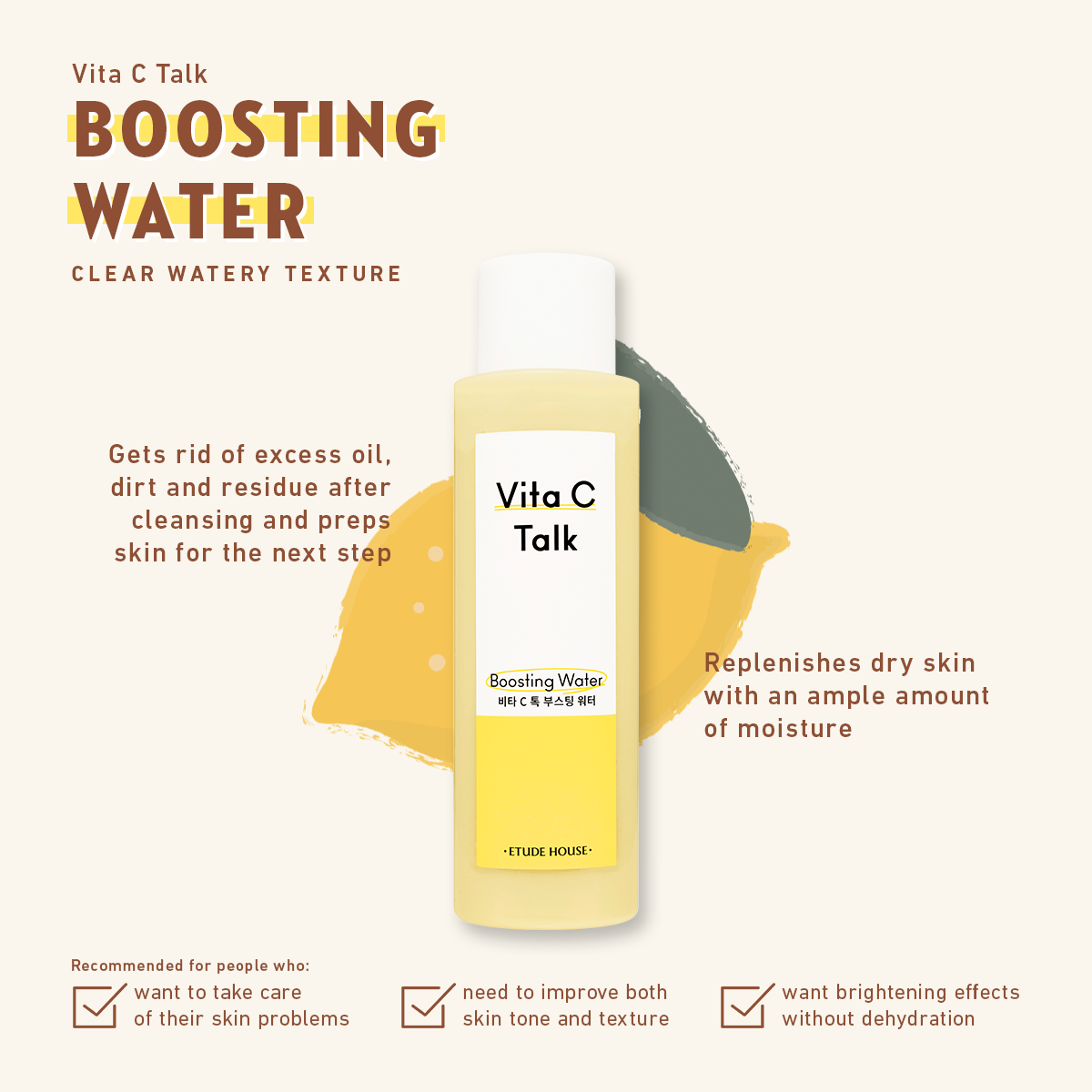 Увлажняющая вода с витамином ETUDE HOUSE С Vita C-Talk Boosting Water