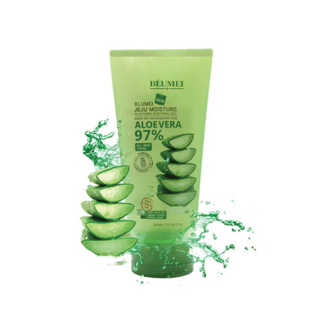 Успокаивающий гель с алоэ 300 мл Blumei Jeju Moisture Aloe 97% Soothing Gel (tube)