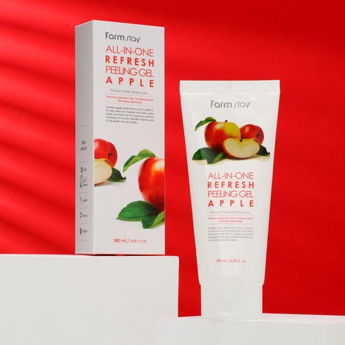 Отшелушивающий гель с экстрактом яблока, выравнивающ FarmStay All-In-One Whitening Peeling Gel Apple