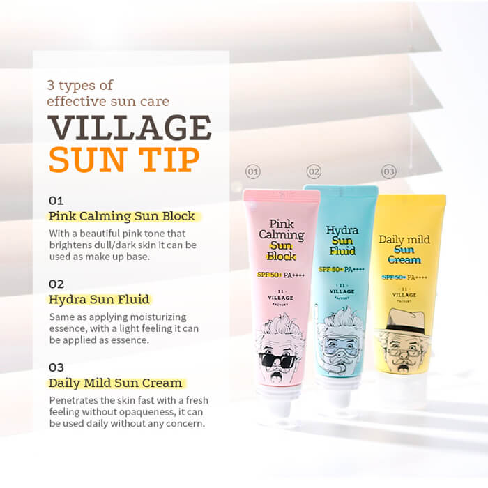 Набор Солнцезащитных крем и флюда для лица VILLAGE 11 FACTORY Sun Care Special Kit SPF 50+ PA++++