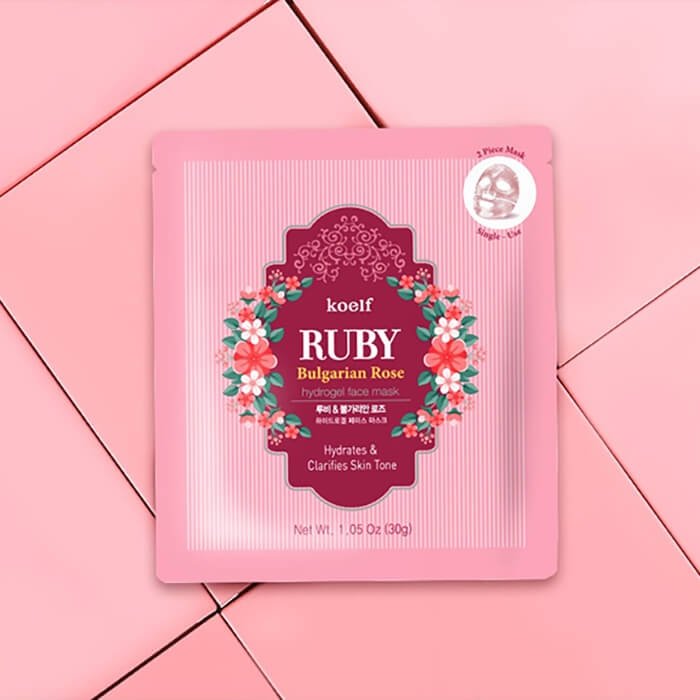 Гидрогелевая маска для лица Koelf Ruby Bulgarian Rose Mask Pack
